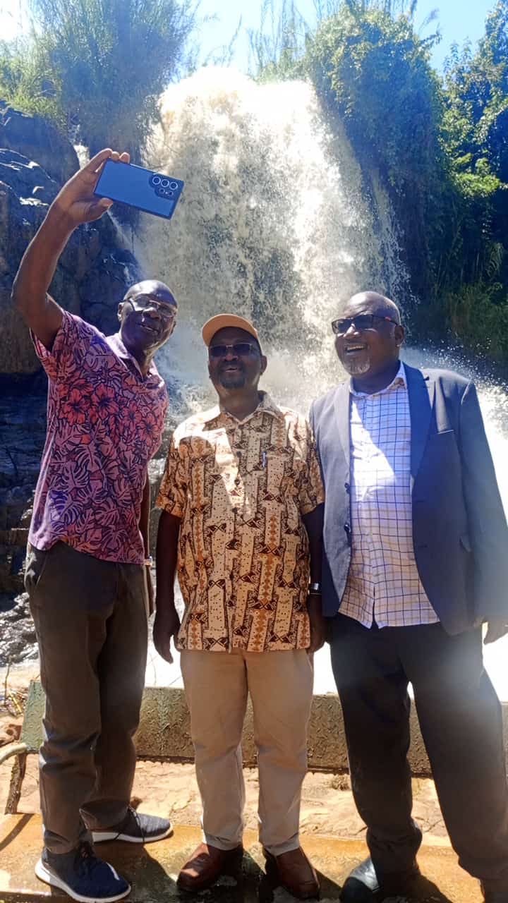 Guest enjoying waterfall